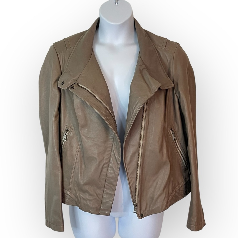 Soft Leather Moto Jacket Size XL